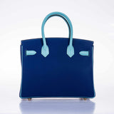 HermesBirkin 30 HSS Blue Electric & Blue Atoll Epsom Gold Hardware