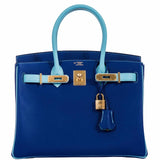 HermesBirkin 30 HSS Blue Electric & Blue Atoll Epsom Gold Hardware
