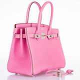 HermesBirkin 30 HSS Bubblegum Pink And Gris Tourterelle Chevre Palladium Hardware
