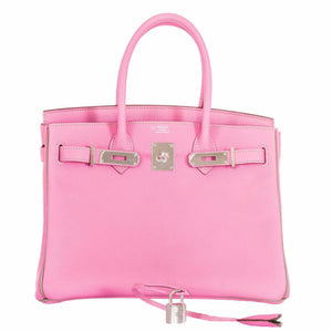 HermesBirkin 30 HSS Bubblegum Pink And Gris Tourterelle Chevre Palladium Hardware
