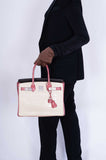 Hermes Birkin 30 HSS Tri-Color Beton, Gray Paris, Boise de Rose Alligator Brushed Palladium Hardware