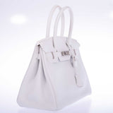Hermes Birkin 30 HSS White Clemence Brushed Palladium Hardware