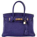 HermesBirkin 30 Iris Togo with Gold Hardware
