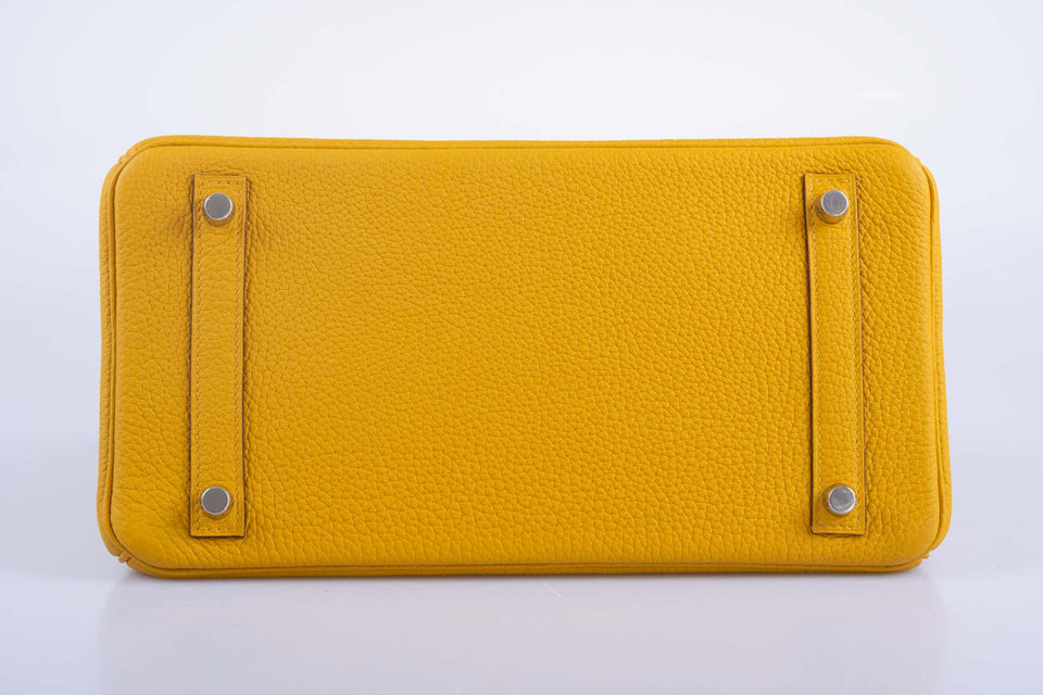 Hermes Birkin 30 Jaune Ambre Togo Palladium Hardware