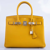 Hermes Birkin 30 Jaune Ambre Togo Palladium Hardware