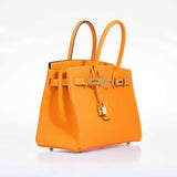 HermesBirkin 30 Jaune D'Or & Blue Marine Epsom Palladium Hardware