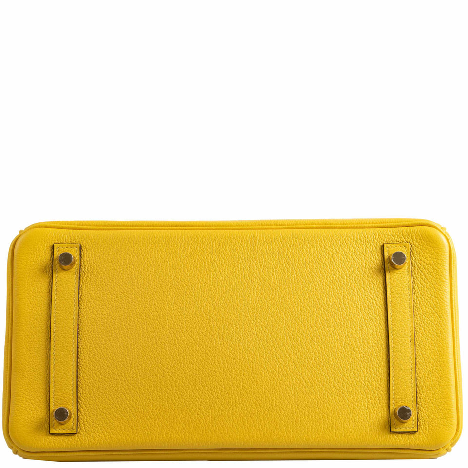 Hermes Birkin 30 Jaune De Naples Taurillon Novillo Gold Hardware
