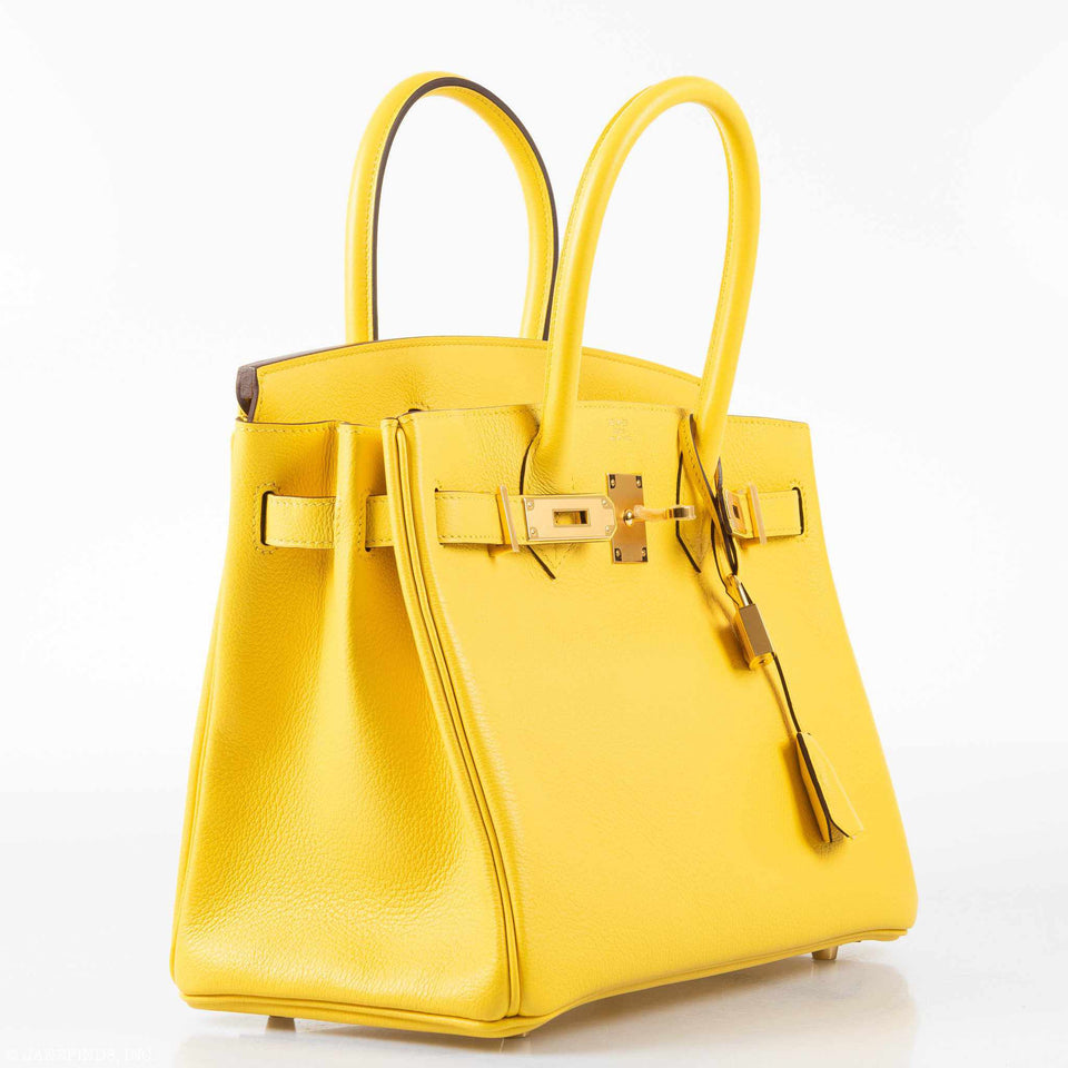 Hermes Birkin 30 Jaune de Naples Taurillon Novillo Gold Hardware