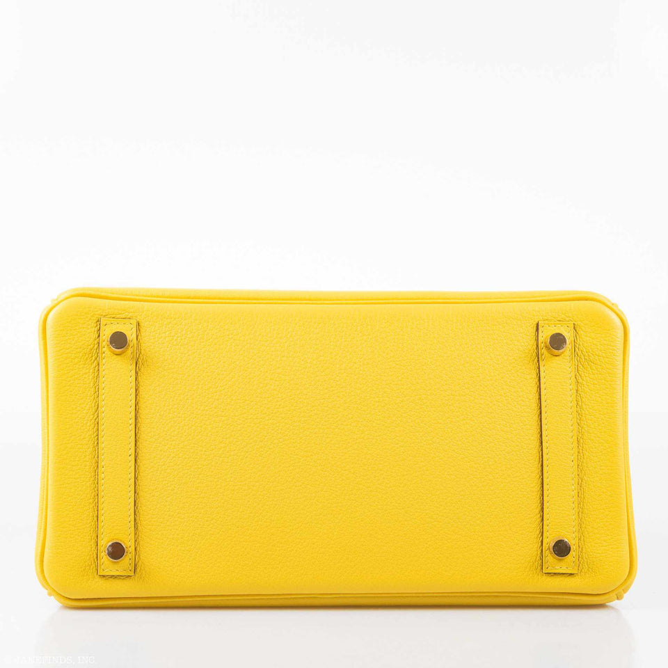 Hermes Birkin 30 Jaune de Naples Taurillon Novillo Gold Hardware