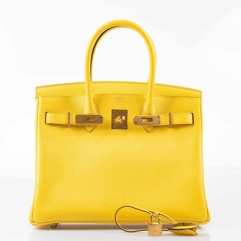 Hermes Birkin 30 Jaune de Naples Taurillon Novillo Gold Hardware