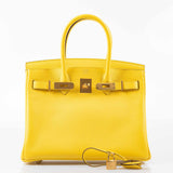 Hermes Birkin 30 Jaune de Naples Taurillon Novillo Gold Hardware