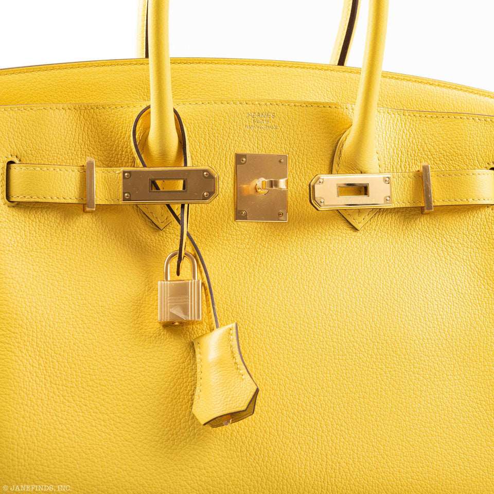 Hermes Birkin 30 Jaune de Naples Taurillon Novillo Gold Hardware