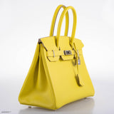 HermesBirkin 30 Lime Epsom with Palladium Hardware - 2019, D