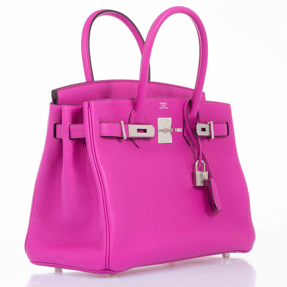 Hermes Birkin 30 Magnolia Clemence Palladium Hardware