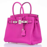 Hermes Birkin 30 Magnolia Clemence Palladium Hardware