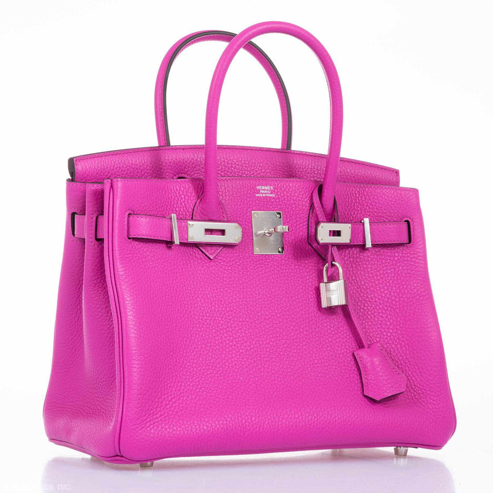 Hermes Birkin 30 Magnolia Clemence Palladium Hardware