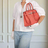 HermesBirkin 30 Matte Bougainvillier Alligator Palladium Hardware