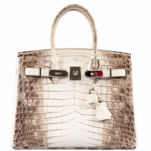 HermesBirkin 30 Matte Himalaya Niloticus Crocodile Palladium Hardware