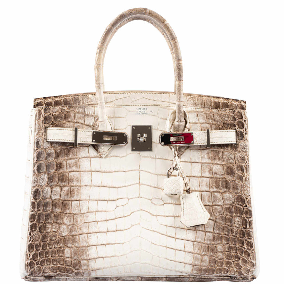 HermesBirkin 30 Matte Himalaya Niloticus Crocodile Palladium Hardware