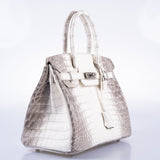 HermesBirkin 30 Matte Himalayan Niloticus Crocodile Palladium Hardware