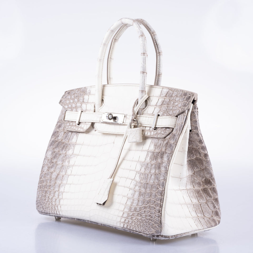 HermesBirkin 30 Matte Himalayan Niloticus Crocodile Palladium Hardware