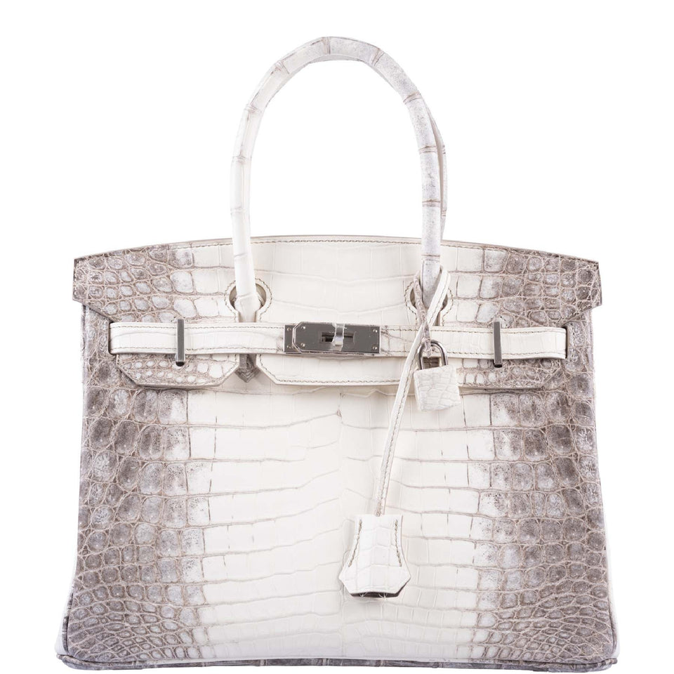 HermesBirkin 30 Matte Himalayan Niloticus Crocodile Palladium Hardware
