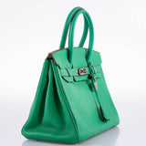 HermesBirkin 30 Menthe Clemence with Palladium Hardware - 2012, P Square