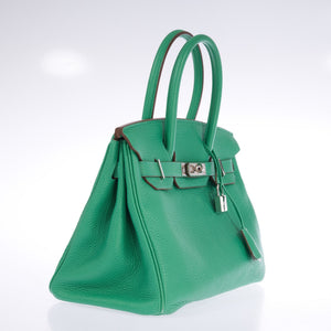 Hermes Birkin 30 Menthe Clemence with Palladium Hardware
