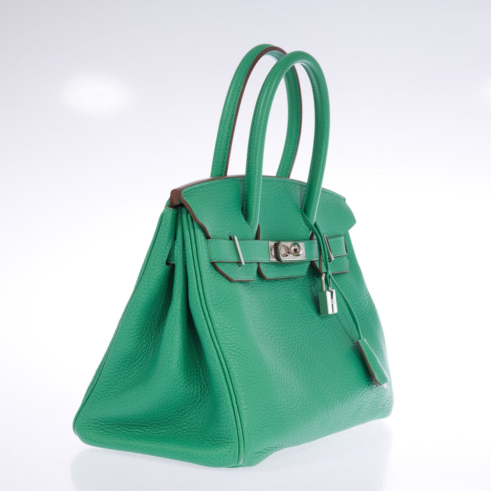 Hermes Birkin 30 Menthe Clemence with Palladium Hardware