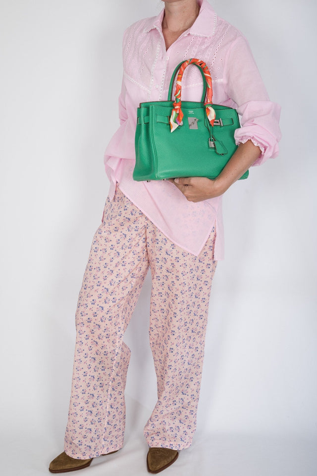 Hermes Birkin 30 Menthe Clemence with Palladium Hardware