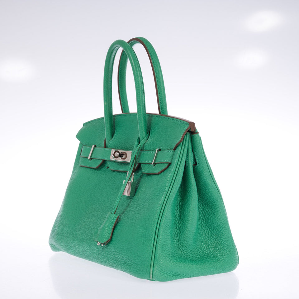 Hermes Birkin 30 Menthe Clemence with Palladium Hardware