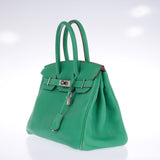 Hermes Birkin 30 Menthe Clemence with Palladium Hardware