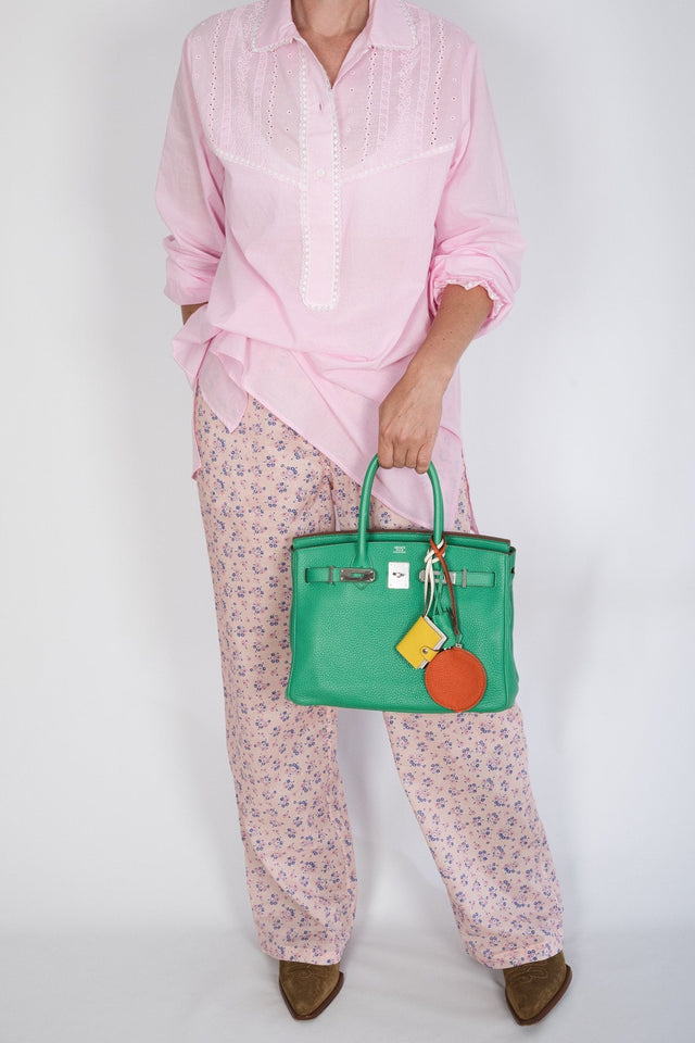Hermes Birkin 30 Menthe Clemence with Palladium Hardware
