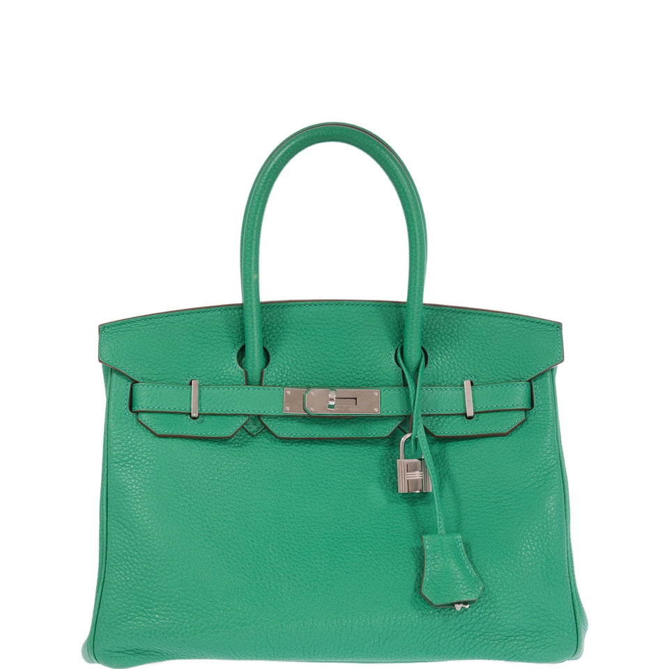 Hermes Birkin 30 Menthe Clemence with Palladium Hardware