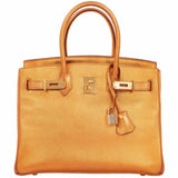 HermesBirkin 30 Metallic Bronze Chevre Gold Hardware - Limited Edition