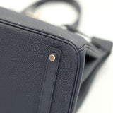 Hermes Birkin 30 Officier Bleu Nuit and Vert Cypress Togo Palladium Hardware