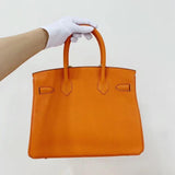 Hermes Birkin 30 Orange Togo with Gold Hardware - 2012, P Square