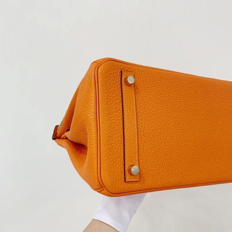 Hermes Birkin 30 Orange Togo with Gold Hardware - 2012, P Square