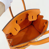 Hermes Birkin 30 Orange Togo with Gold Hardware - 2012, P Square