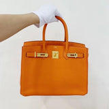 Hermes Birkin 30 Orange Togo with Gold Hardware - 2012, P Square
