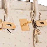 Hermes Birkin 30 Parchemin Ostrich Gold Hardware