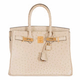 Hermes Birkin 30 Parchemin Ostrich Gold Hardware