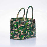 HermesBirkin 30 Parchment Box Camouflage Palladium Hardware * JaneFinds Custom Shop