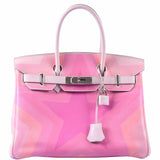 HermesBirkin 30 “Pink Pulsar” Rose Drageé Star Swift Palladium Hardware * JaneFinds Custom Shop