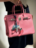 Hermes Birkin 30 Rose Confetti Epsom Palladium Hardware