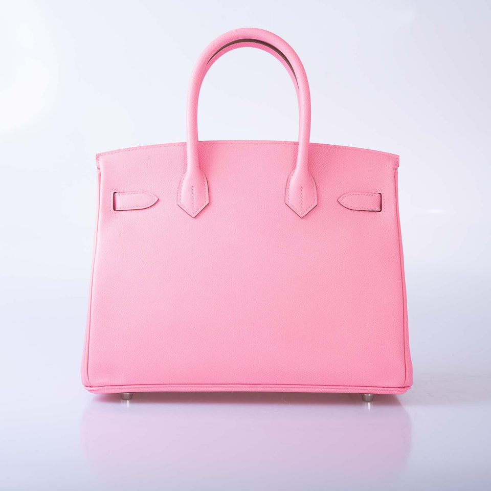 Hermes Birkin 30 Rose Confetti Epsom Palladium Hardware