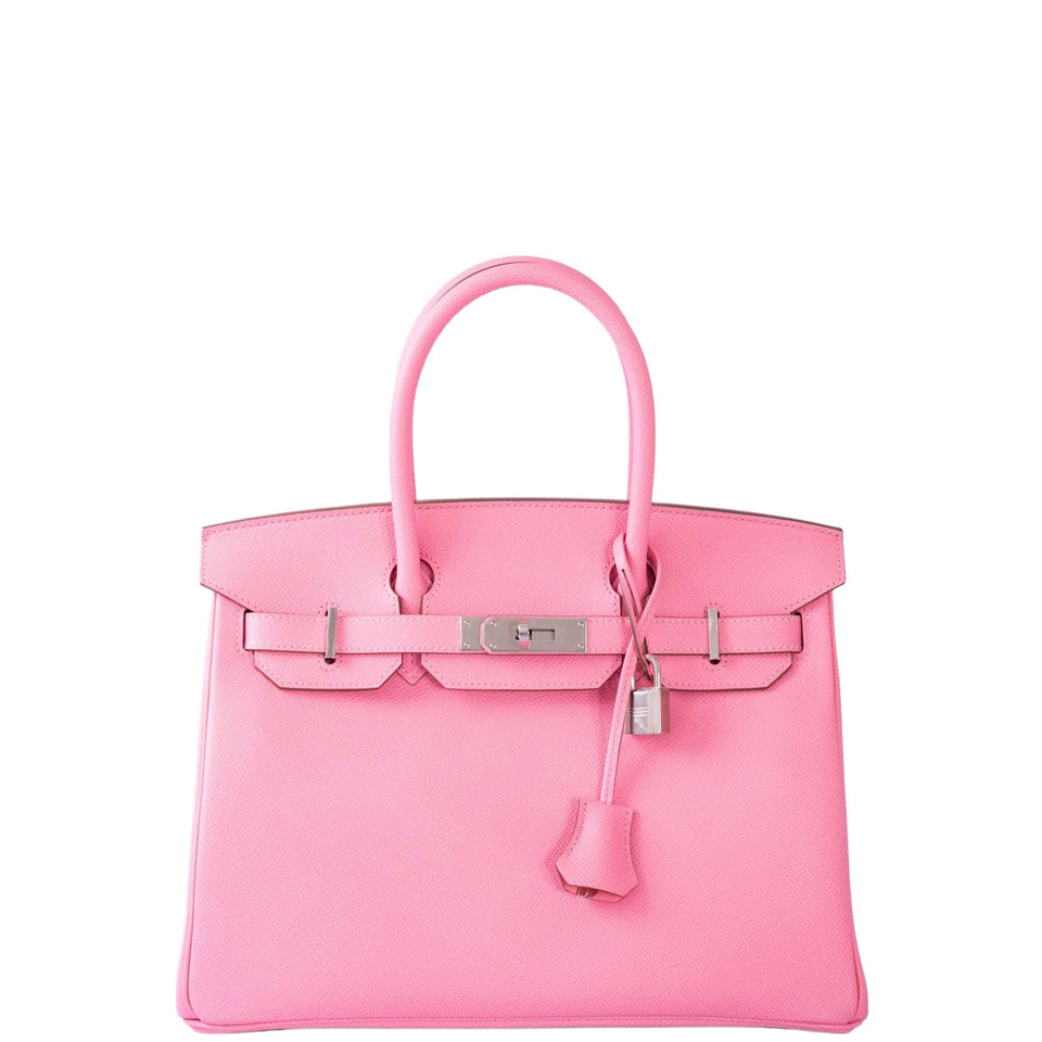 Hermes Birkin 30 Rose Confetti Epsom Palladium Hardware