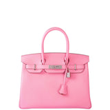 Hermes Birkin 30 Rose Confetti Epsom Palladium Hardware