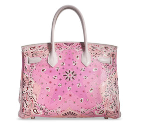 HermesBirkin 30 Rose Dragée Painted Swift Palladium Hardware * JaneFinds Custom Shop