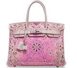 HermesBirkin 30 Rose Dragée Painted Swift Palladium Hardware * JaneFinds Custom Shop
